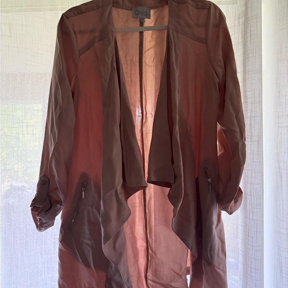 [M] Dusty Rose Dalia Open Front Jacket